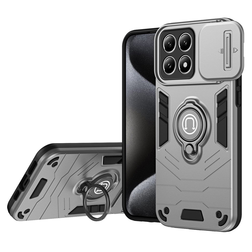For Xiaomi 14T Case Slide Camshield Kickstand PC+TPU Phone Cover