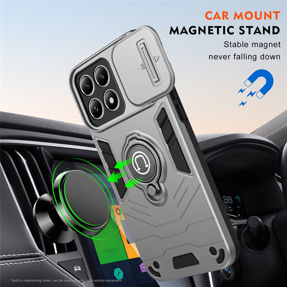For Xiaomi 14T Case Slide Camshield Kickstand PC+TPU Phone Cover