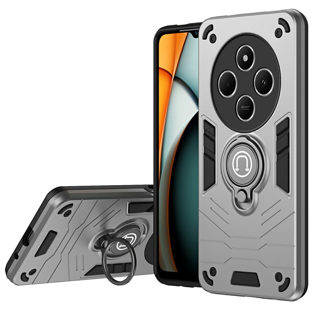 Slide Camshield Kickstand Case for Xiaomi Redmi 14C 4G / 14R 5G / Poco C75 4G PC+TPU Phone Cover