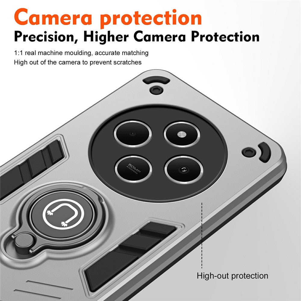 Slide Camshield Kickstand Case for Xiaomi Redmi 14C 4G / 14R 5G / Poco C75 4G PC+TPU Phone Cover