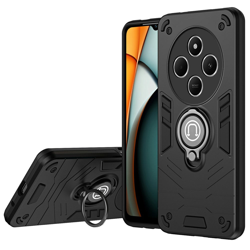 Slide Camshield Kickstand Case for Xiaomi Redmi 14C 4G / 14R 5G / Poco C75 4G PC+TPU Phone Cover