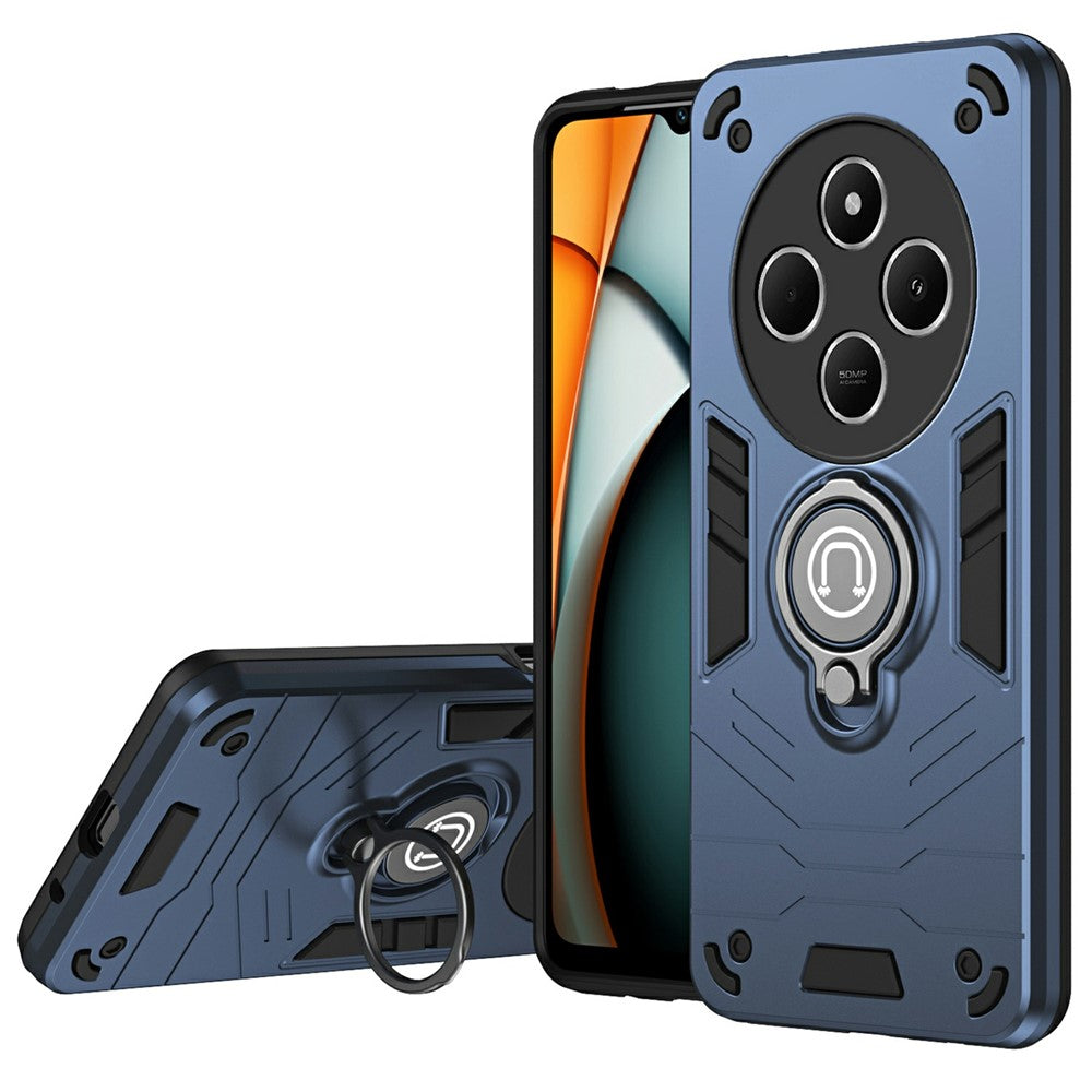 Slide Camshield Kickstand Case for Xiaomi Redmi 14C 4G / 14R 5G / Poco C75 4G PC+TPU Phone Cover