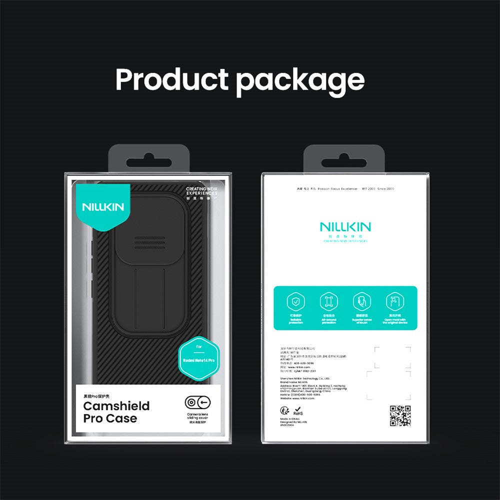 NILLKIN Camshield Pro Series for Xiaomi Redmi Note 14 Pro 5G / Poco X7 5G Case PC+TPU Slide Camera Lid Phone Cover