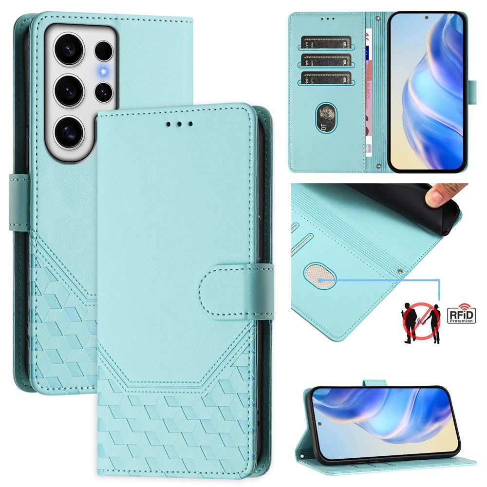Galaxy S24 Ultra Lederhülle mit Riemen & RFID-Schutz