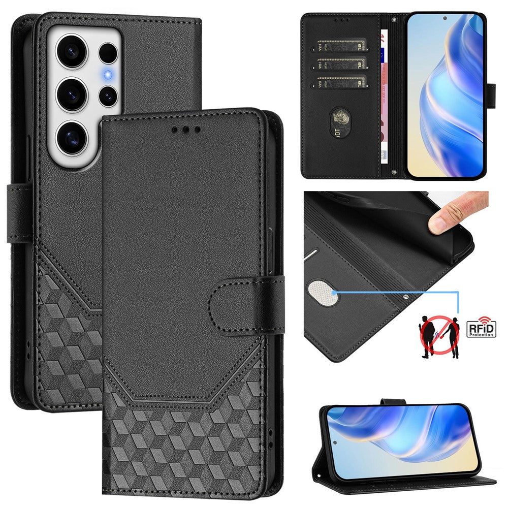 Galaxy S24 Ultra Lederhülle mit Riemen & RFID-Schutz