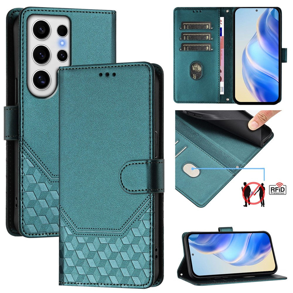Galaxy S24 Ultra Lederhülle mit Riemen & RFID-Schutz