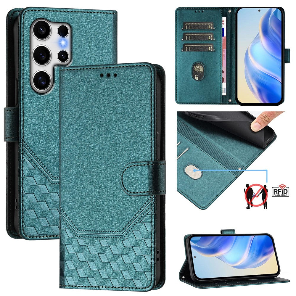 Galaxy S25 Ultra Lederhülle mit Riemen & RFID-Schutz