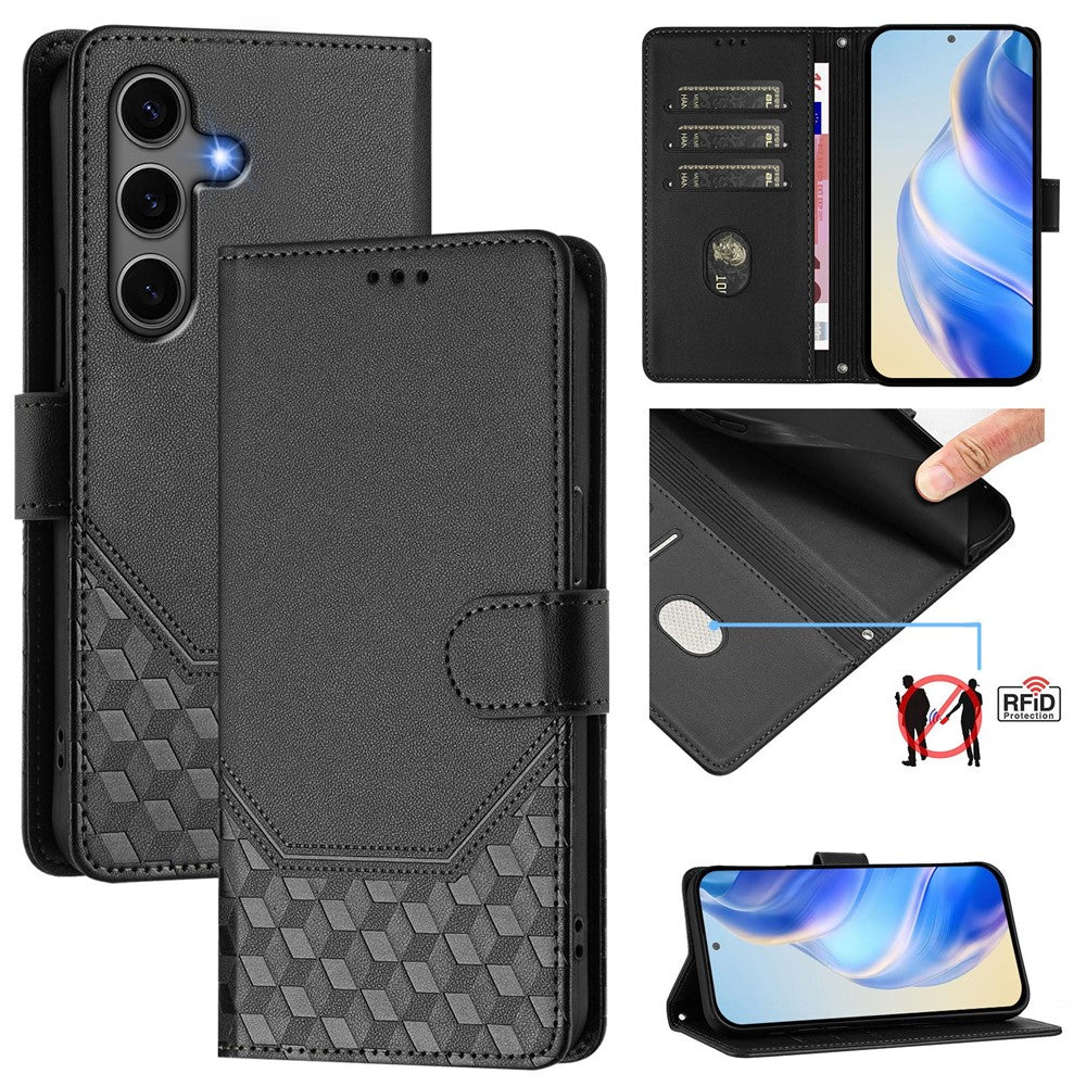 Galaxy S25 Plus Lederhülle mit Riemen & RFID-Schutz