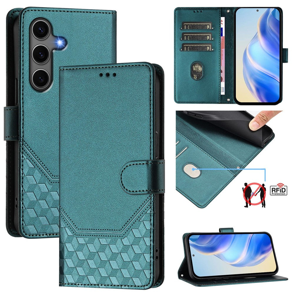Galaxy S25 Plus Lederhülle mit Riemen & RFID-Schutz