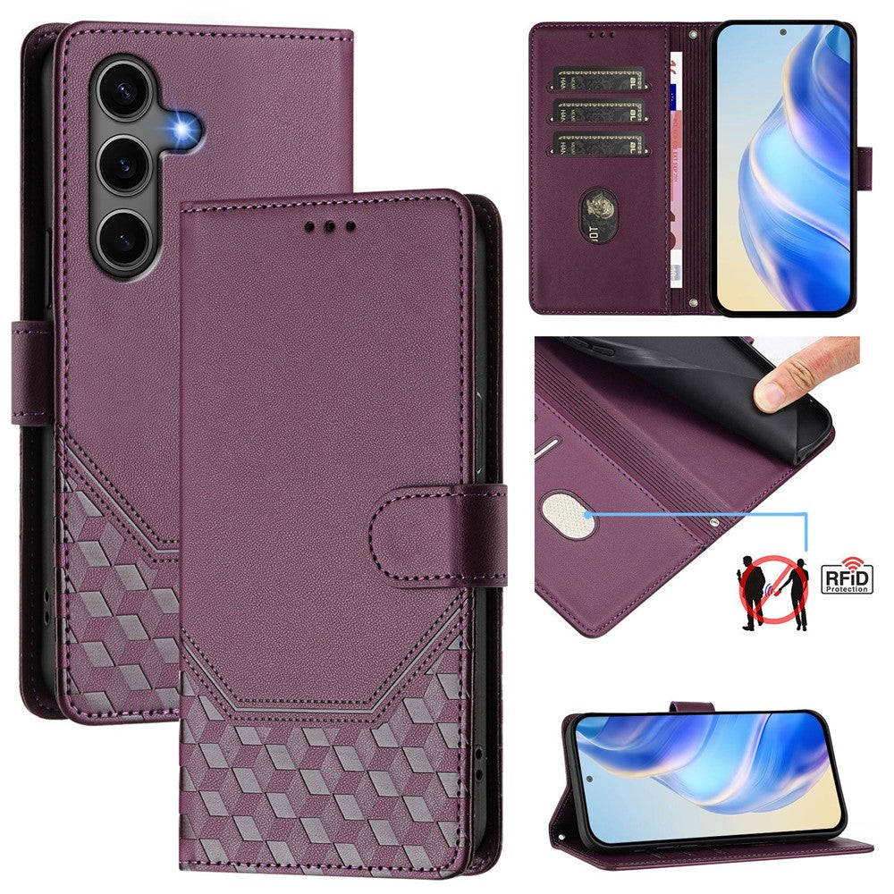 Galaxy S25 Plus Lederhülle mit Riemen & RFID-Schutz