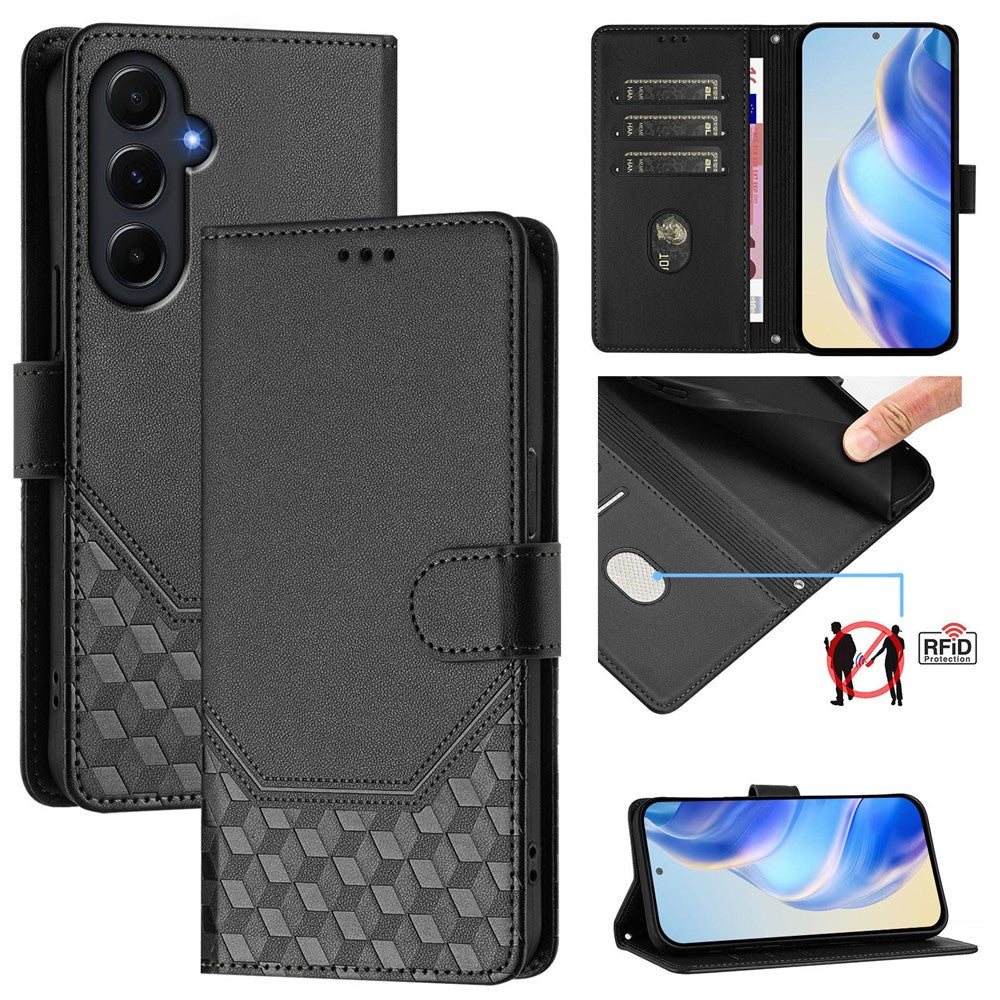 Galaxy A55 5G Lederhülle mit Riemen & RFID-Schutz