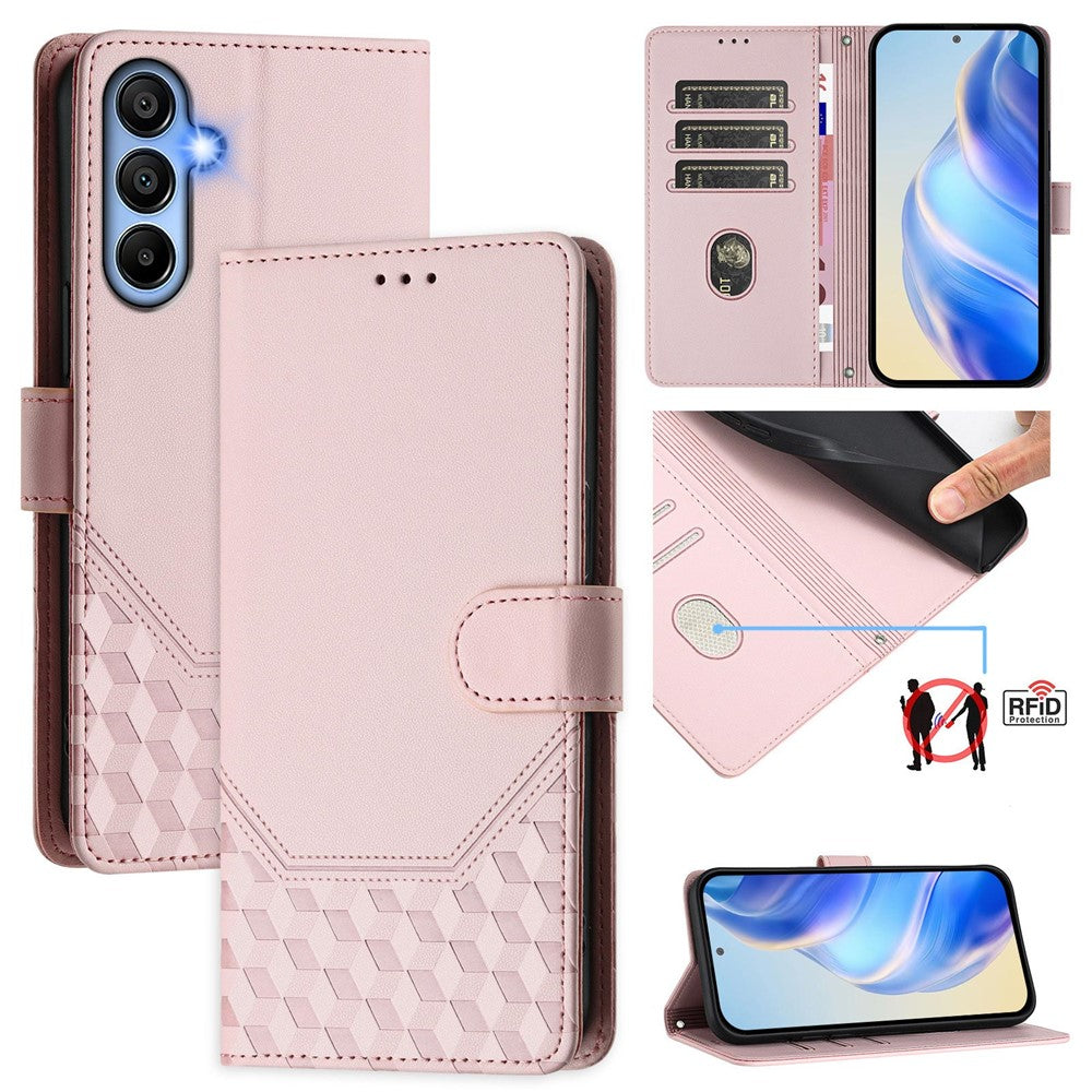 Galaxy A15 5G/4G Lederhülle mit Riemen & RFID-Schutz