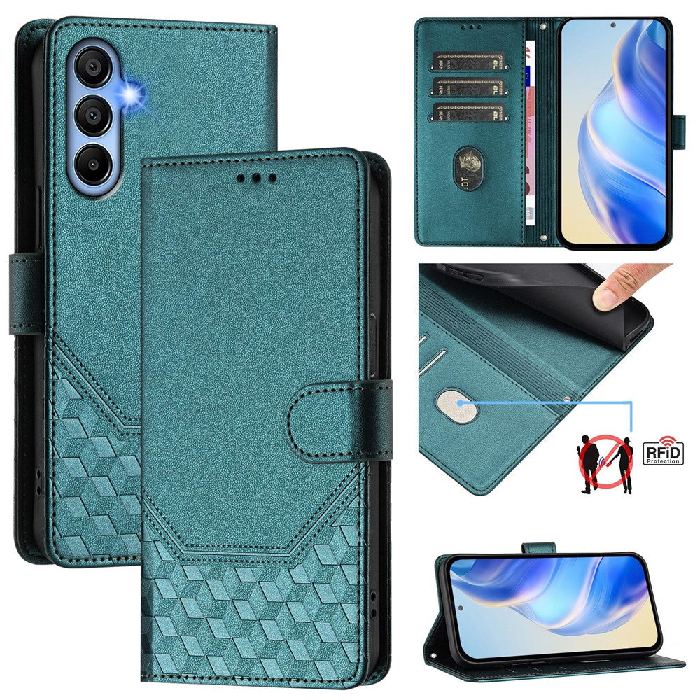 Galaxy A15 5G/4G Lederhülle mit Riemen & RFID-Schutz