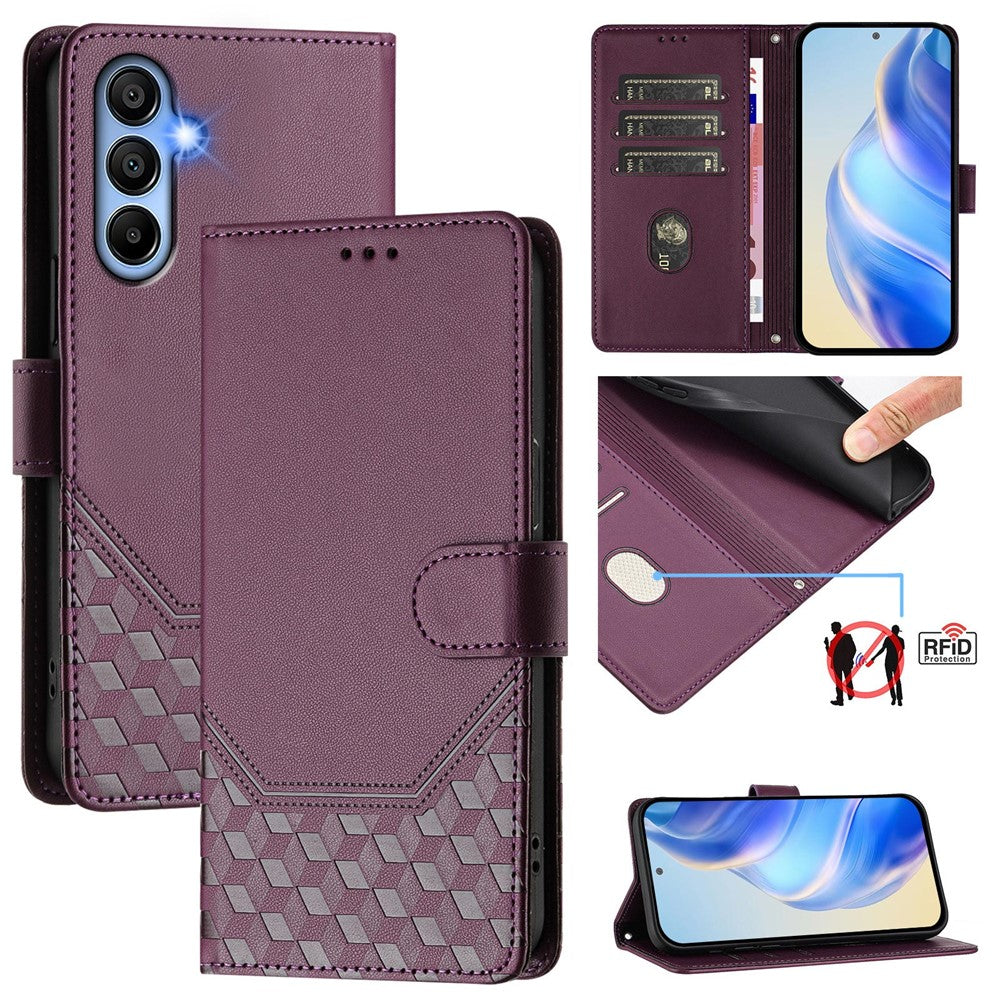 Galaxy A15 5G/4G Lederhülle mit Riemen & RFID-Schutz