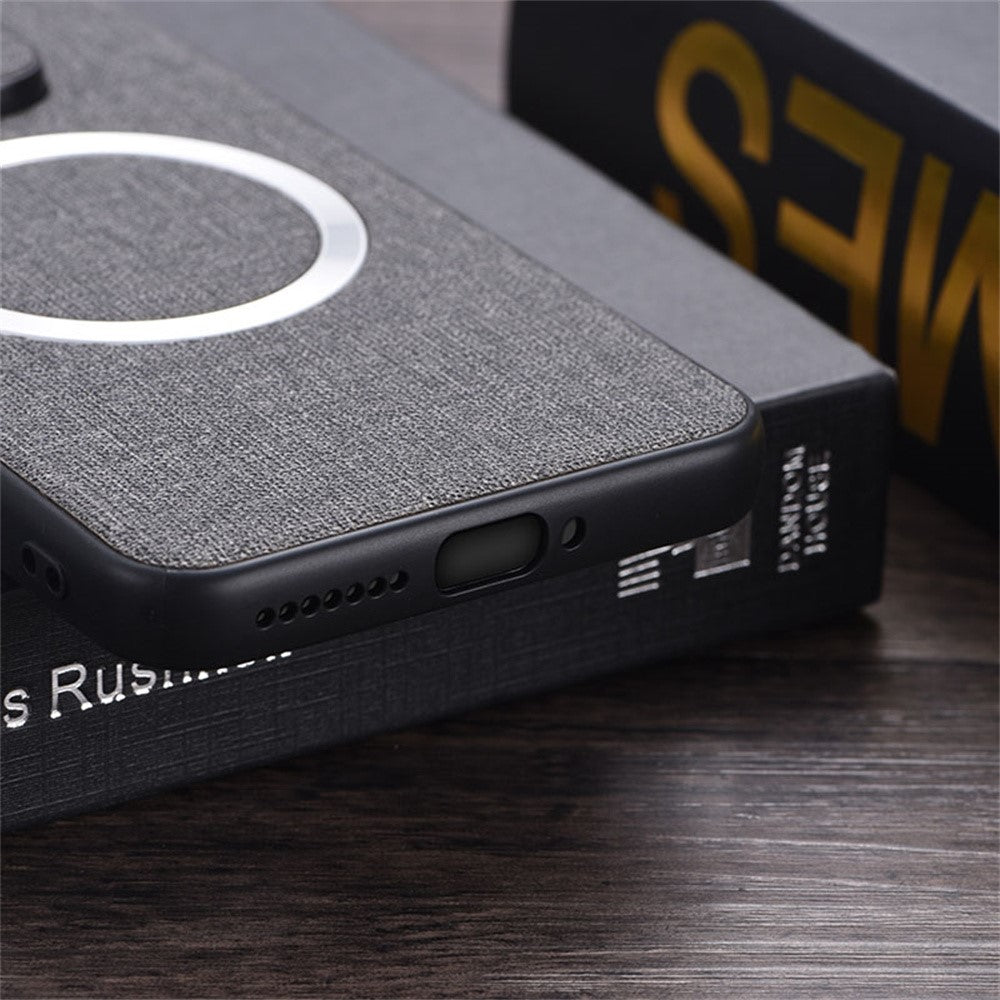 For Xiaomi 15 Magnetic Case Drop-Proof TPU+Cloth Back Phone Cover