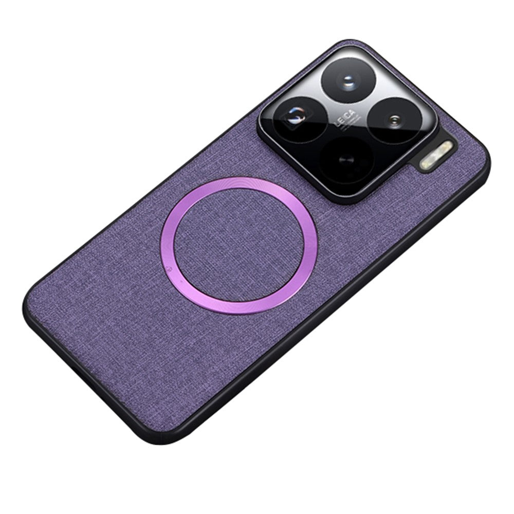 For Xiaomi 15 Magnetic Case Drop-Proof TPU+Cloth Back Phone Cover