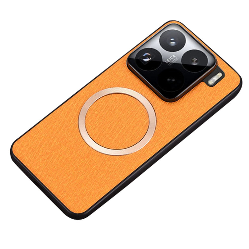 For Xiaomi 15 Magnetic Case Drop-Proof TPU+Cloth Back Phone Cover