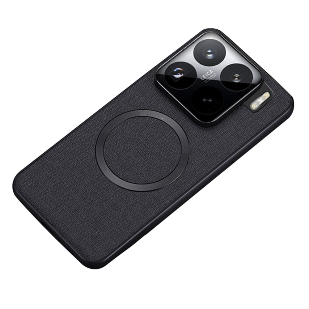 For Xiaomi 15 Magnetic Case Drop-Proof TPU+Cloth Back Phone Cover