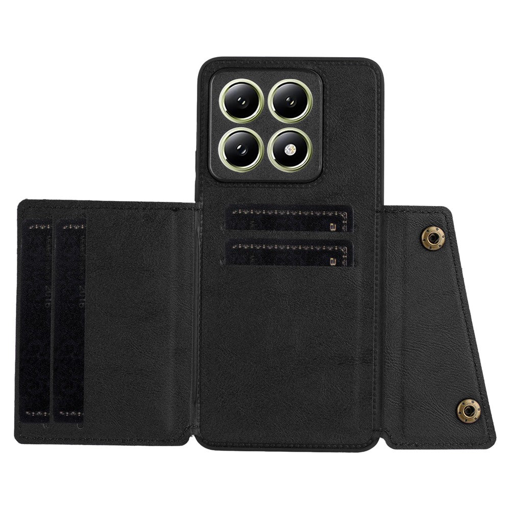 For Xiaomi 14T Pro Case Card Slots Kickstand Leather + TPU Phone Cover
