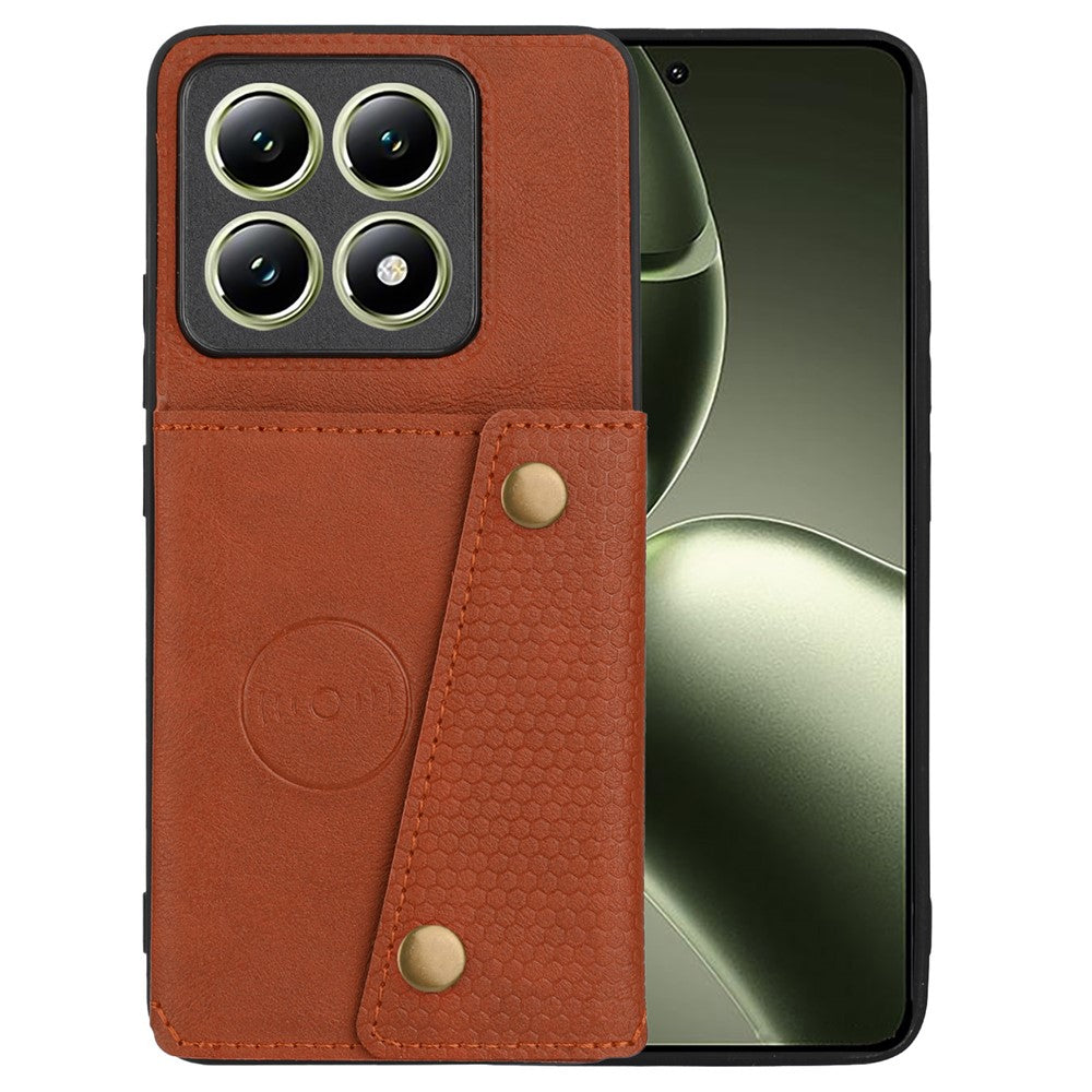 For Xiaomi 14T Pro Case Card Slots Kickstand Leather + TPU Phone Cover