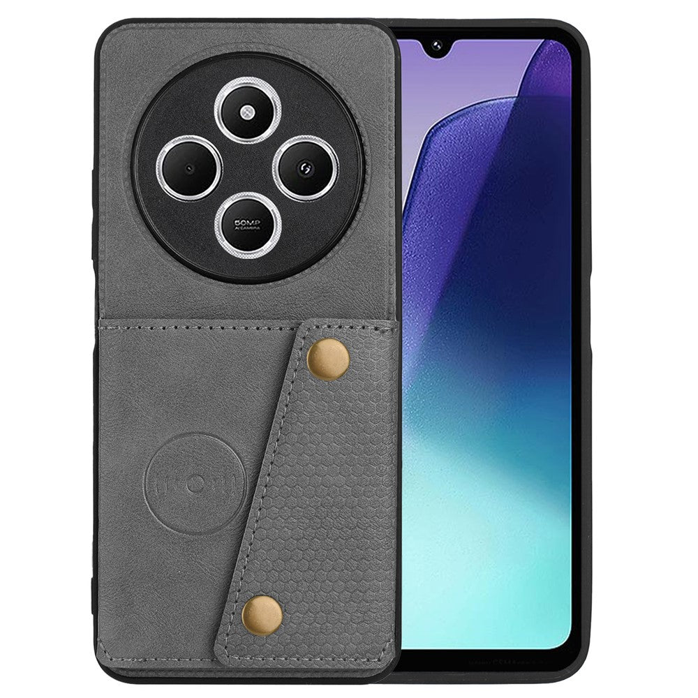 For Xiaomi Poco C75 4G / Redmi 14R 5G / 14C 4G Case Card Slots Kickstand Leather + TPU Phone Cover