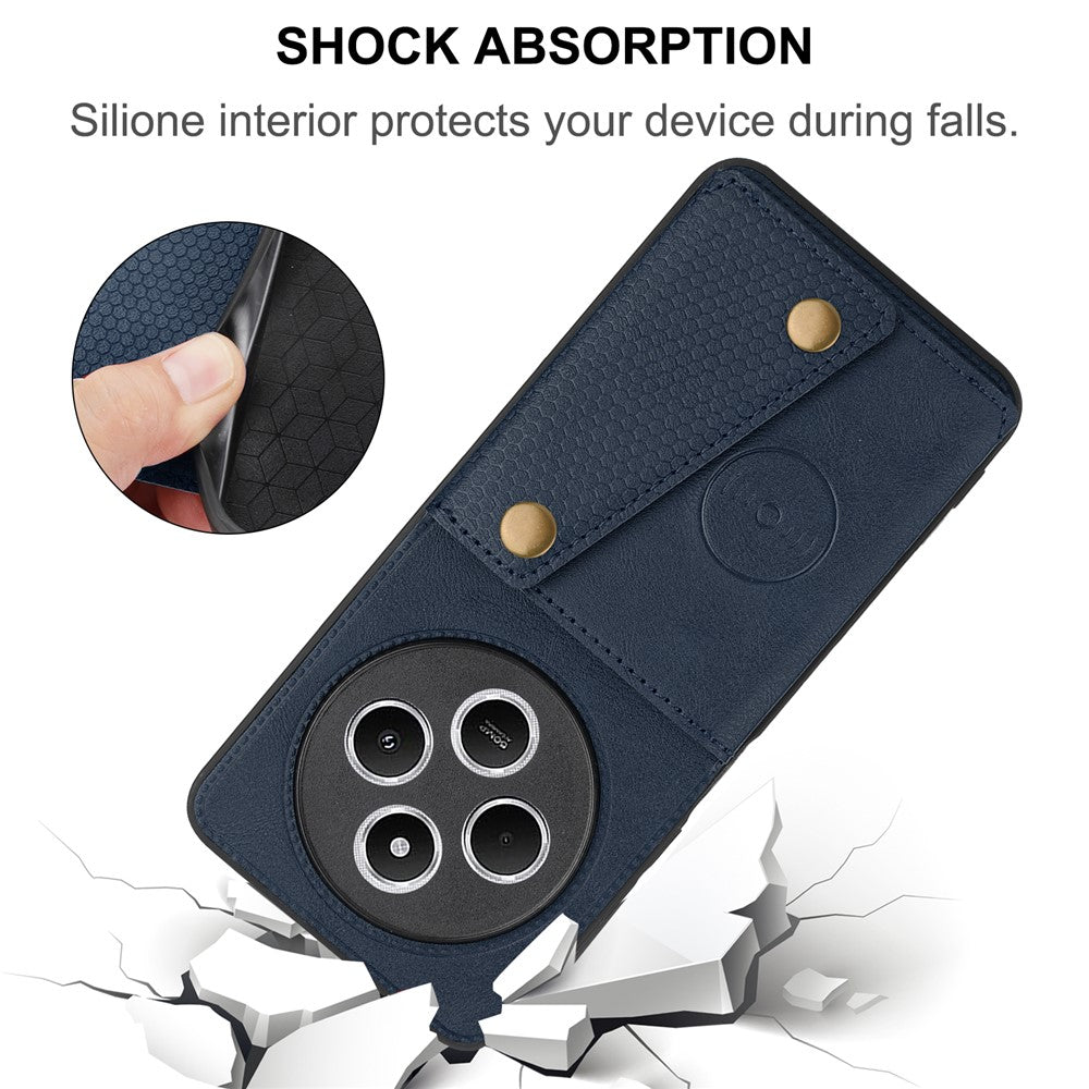 For Xiaomi Poco C75 4G / Redmi 14R 5G / 14C 4G Case Card Slots Kickstand Leather + TPU Phone Cover