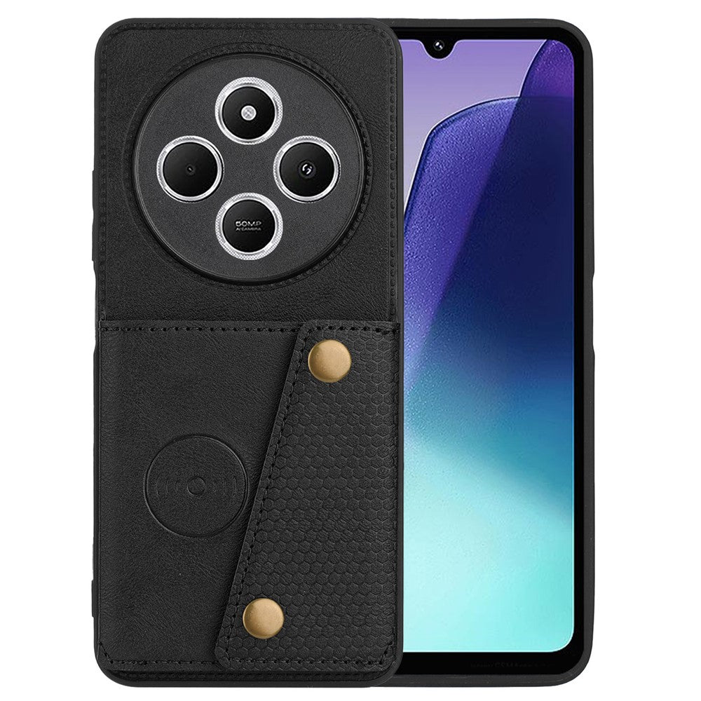 For Xiaomi Poco C75 4G / Redmi 14R 5G / 14C 4G Case Card Slots Kickstand Leather + TPU Phone Cover