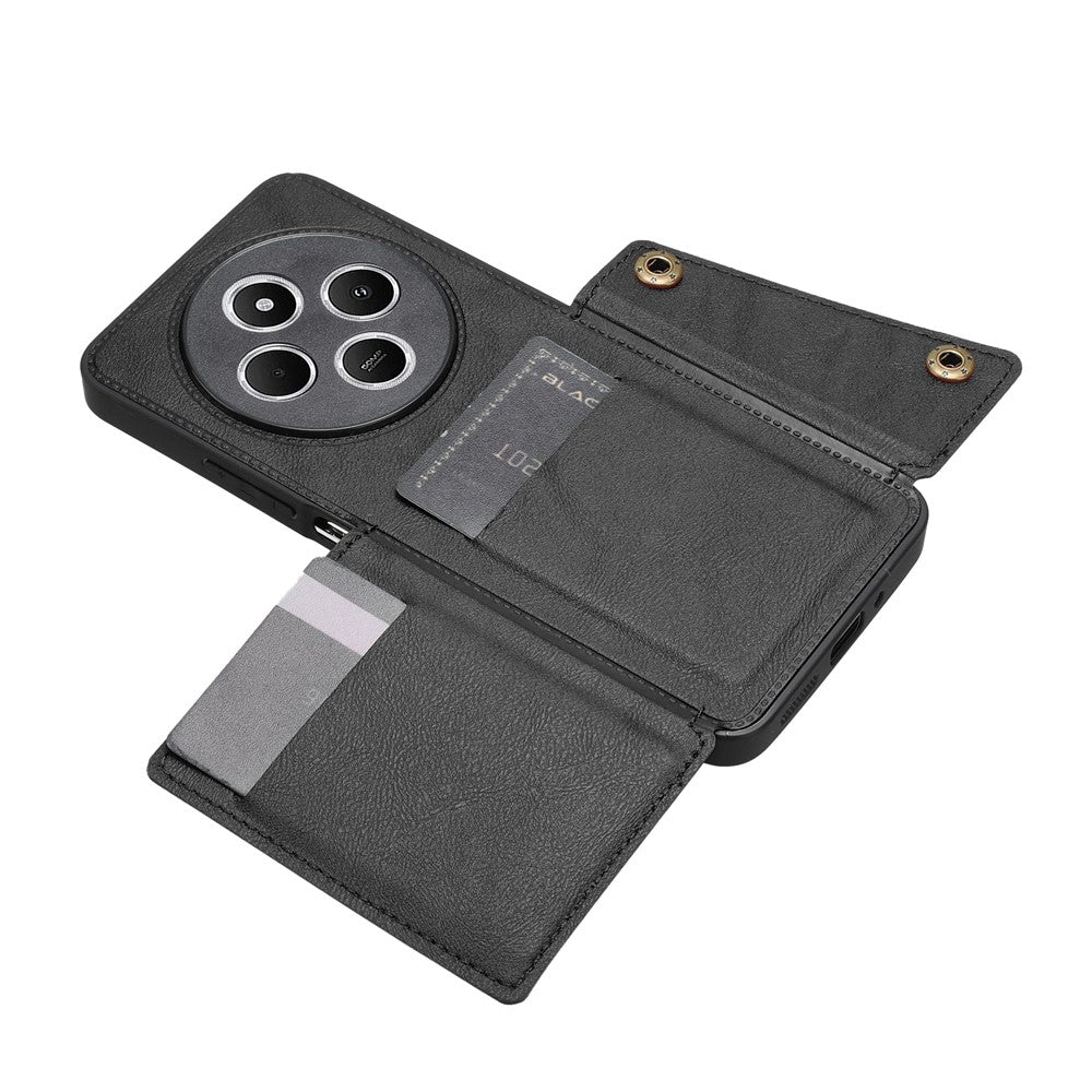 For Xiaomi Poco C75 4G / Redmi 14R 5G / 14C 4G Case Card Slots Kickstand Leather + TPU Phone Cover