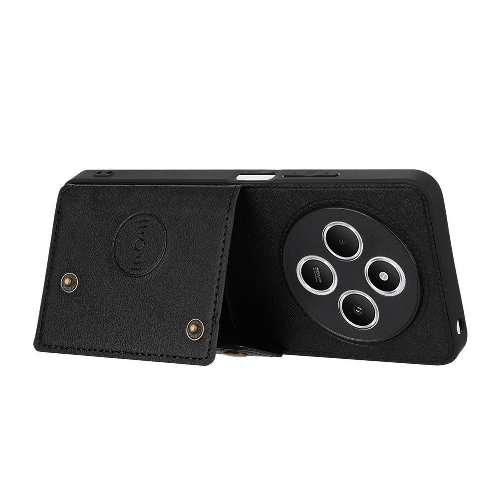 For Xiaomi Poco C75 4G / Redmi 14R 5G / 14C 4G Case Card Slots Kickstand Leather + TPU Phone Cover