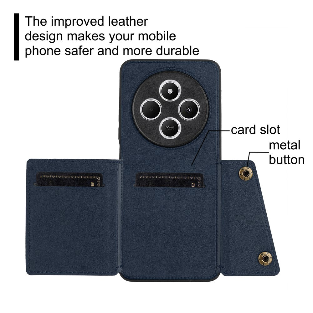 For Xiaomi Poco C75 4G / Redmi 14R 5G / 14C 4G Case Card Slots Kickstand Leather + TPU Phone Cover