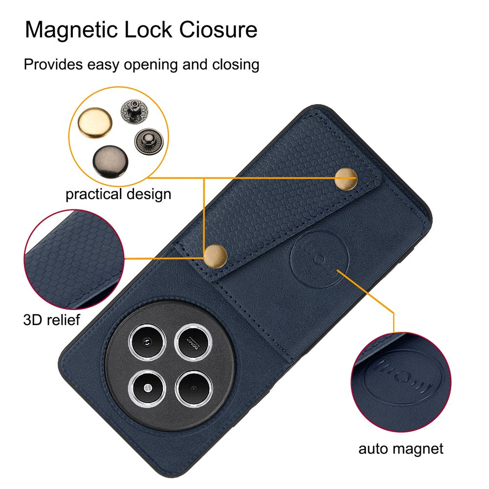 For Xiaomi Poco C75 4G / Redmi 14R 5G / 14C 4G Case Card Slots Kickstand Leather + TPU Phone Cover