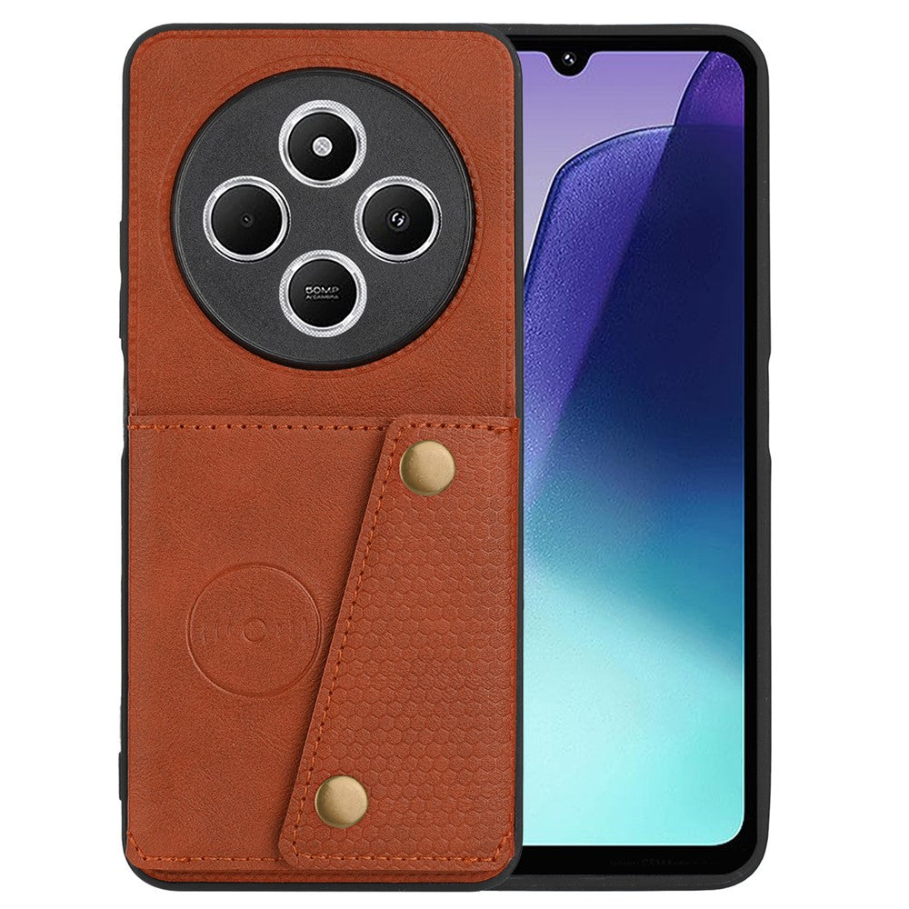 For Xiaomi Poco C75 4G / Redmi 14R 5G / 14C 4G Case Card Slots Kickstand Leather + TPU Phone Cover