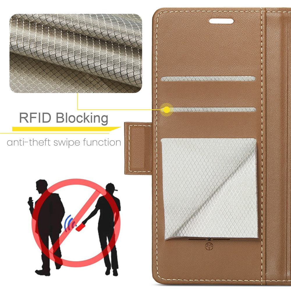 CASEME For Xiaomi 14T Leather Case  023 RFID Blocking 3 Card Slot Mobile Cover