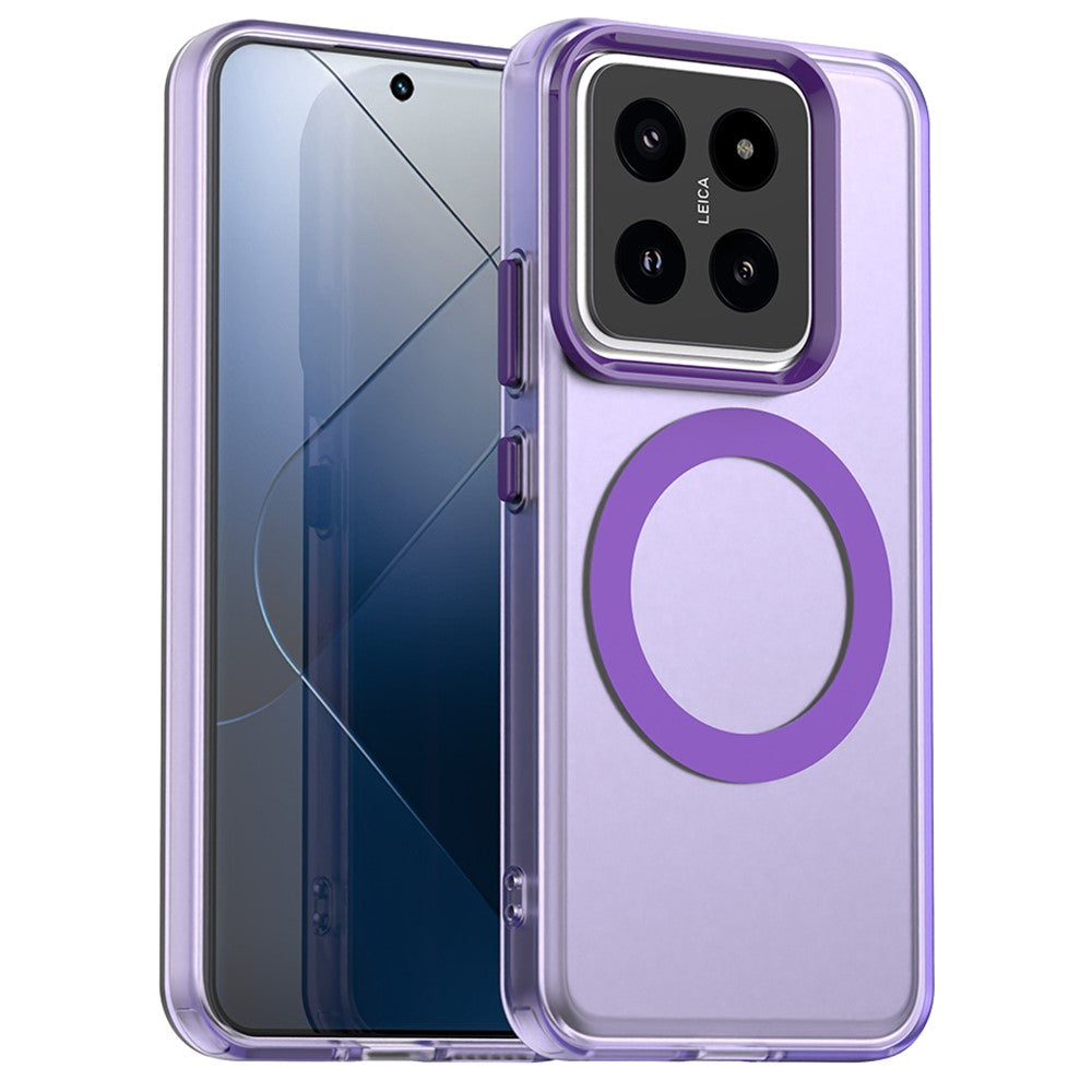 For Xiaomi 14 Magnetic Case PC+TPU+PET Anti-Drop Phone Cover