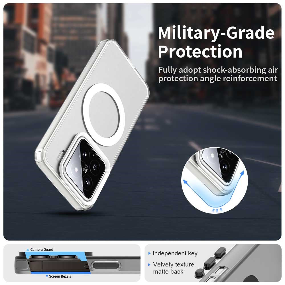 For Xiaomi 15 Magnetic Case PC+TPU+PET Anti-Drop Phone Cover