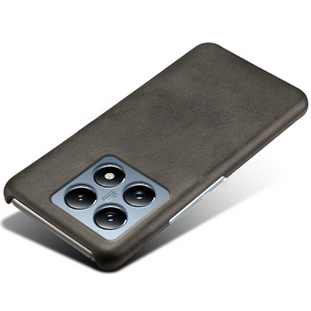 For Xiaomi 14T Pro Case Calf Texture PU Leather Hard PC Protective Phone Cover