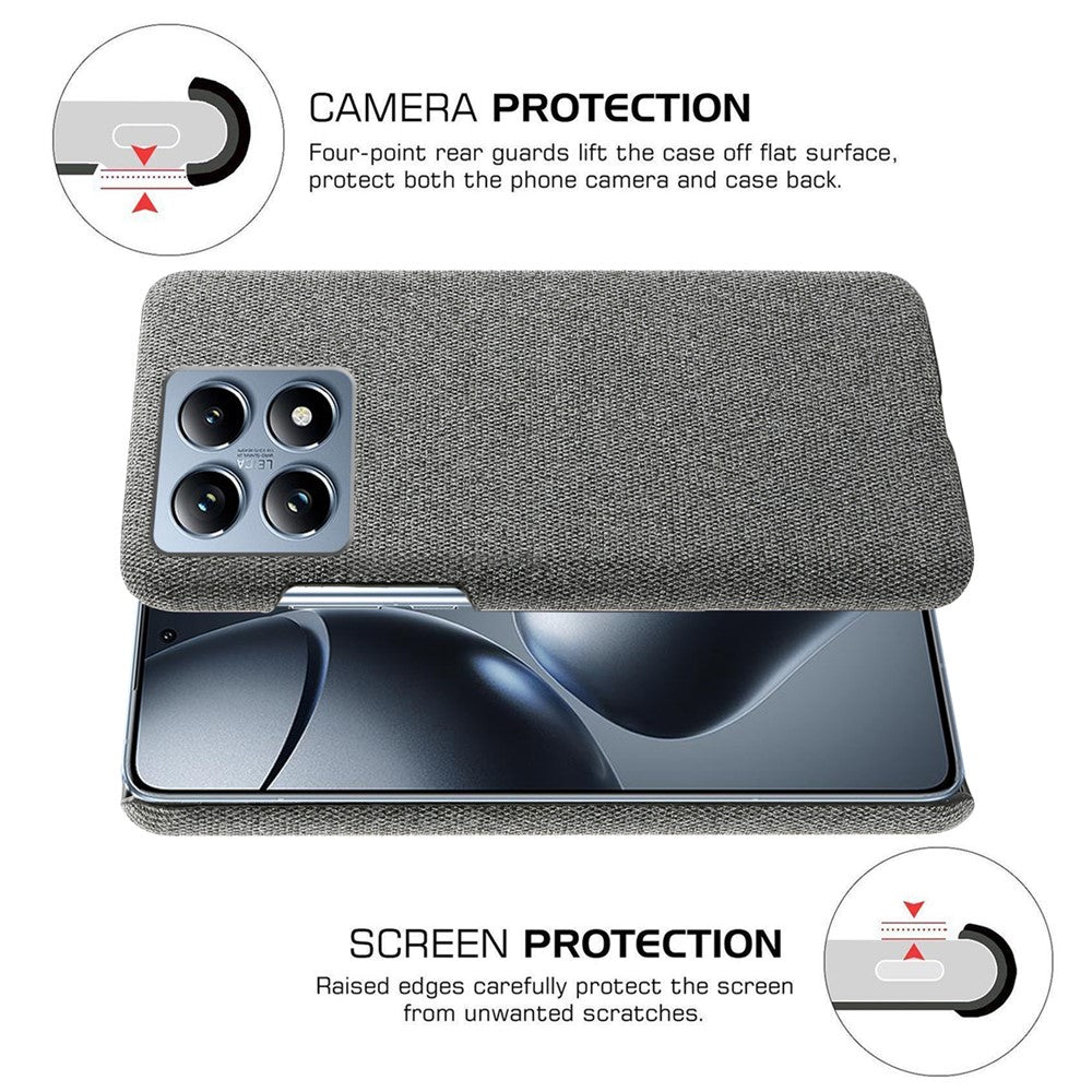 For Xiaomi 14T Pro Case Cloth Texture Anti-Scratch Protective PC Phone Cover