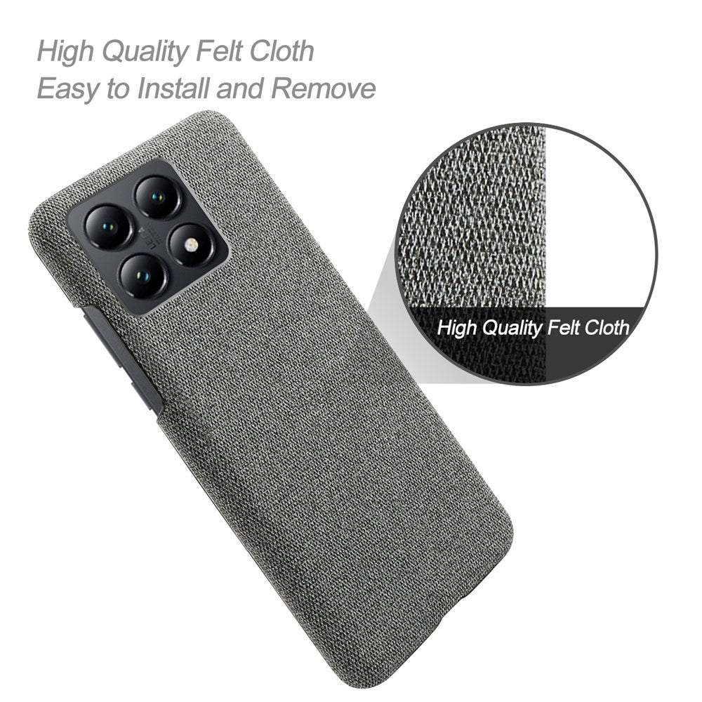 For Xiaomi 14T Phone Case Cloth Texture Anti-Scratch Protective PC Back Cover