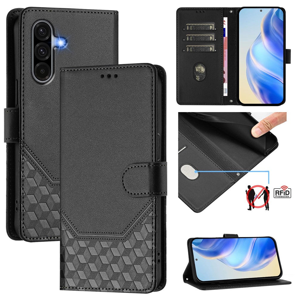 Galaxy A36 5G Lederhülle mit Riemen & RFID-Schutz