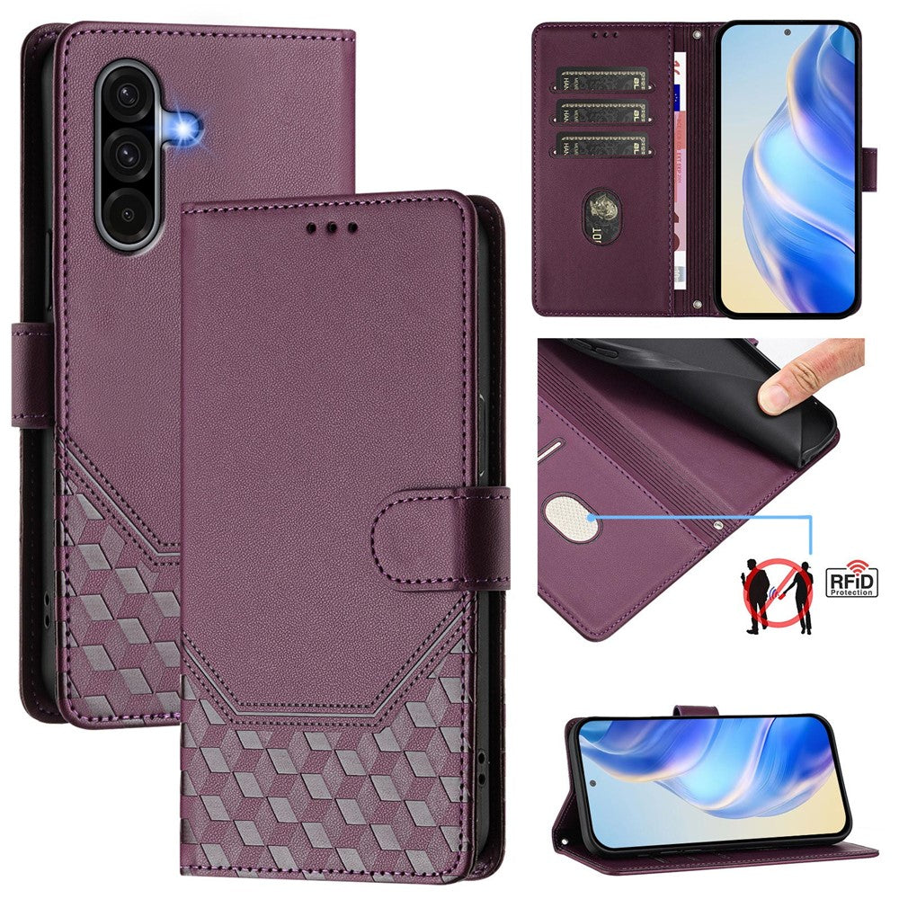 Galaxy A36 5G Lederhülle mit Riemen & RFID-Schutz