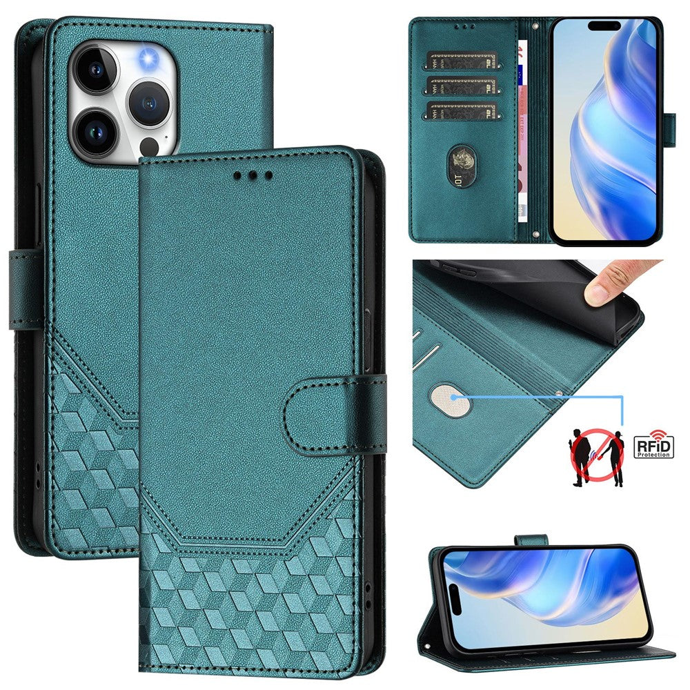iPhone 16 Pro Max Lederhülle mit Riemen & RFID-Schutz