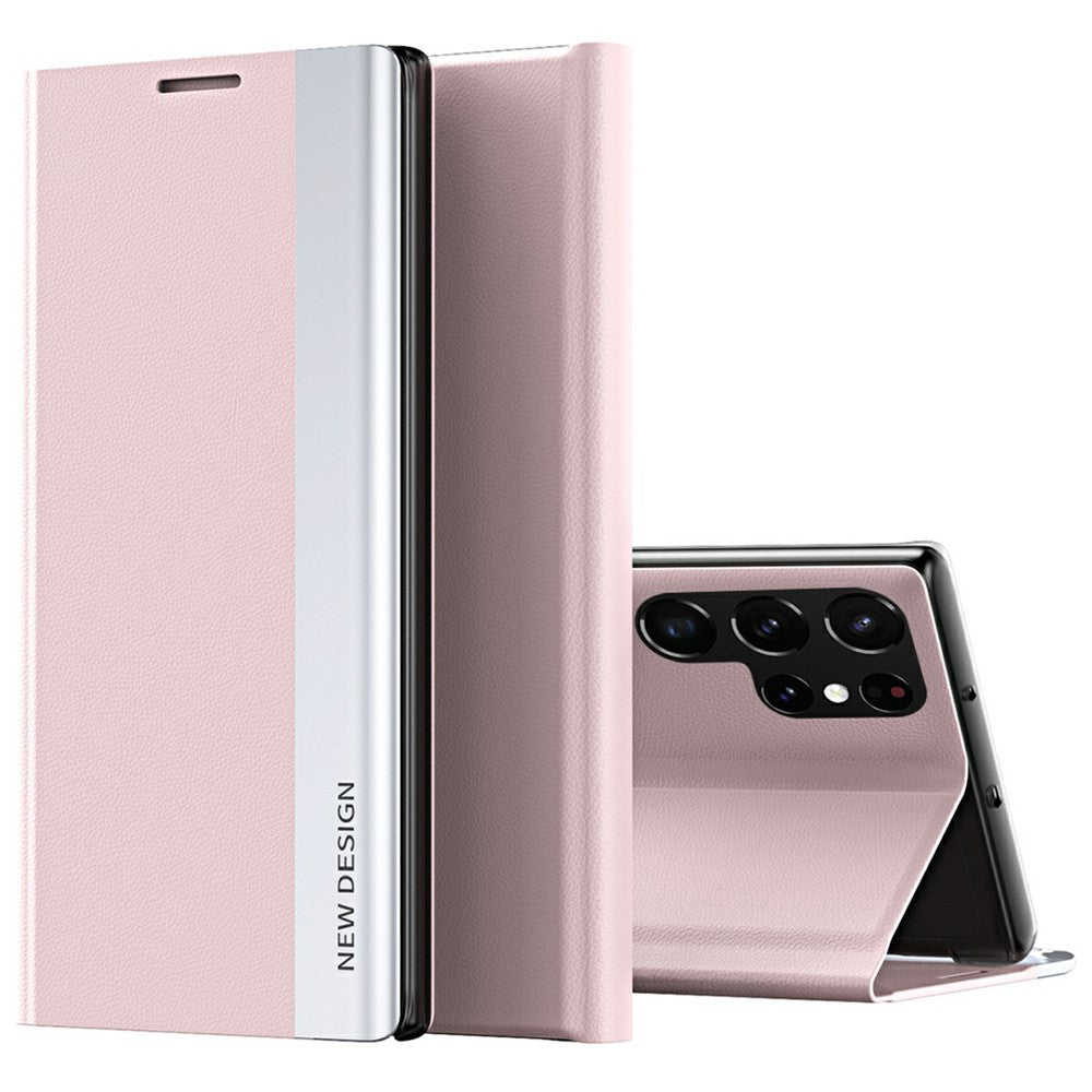 Galaxy S25 Ultra Klappbare Hülle – elegant, stoßfest, mit Ständer & galvanisierter Oberfläche