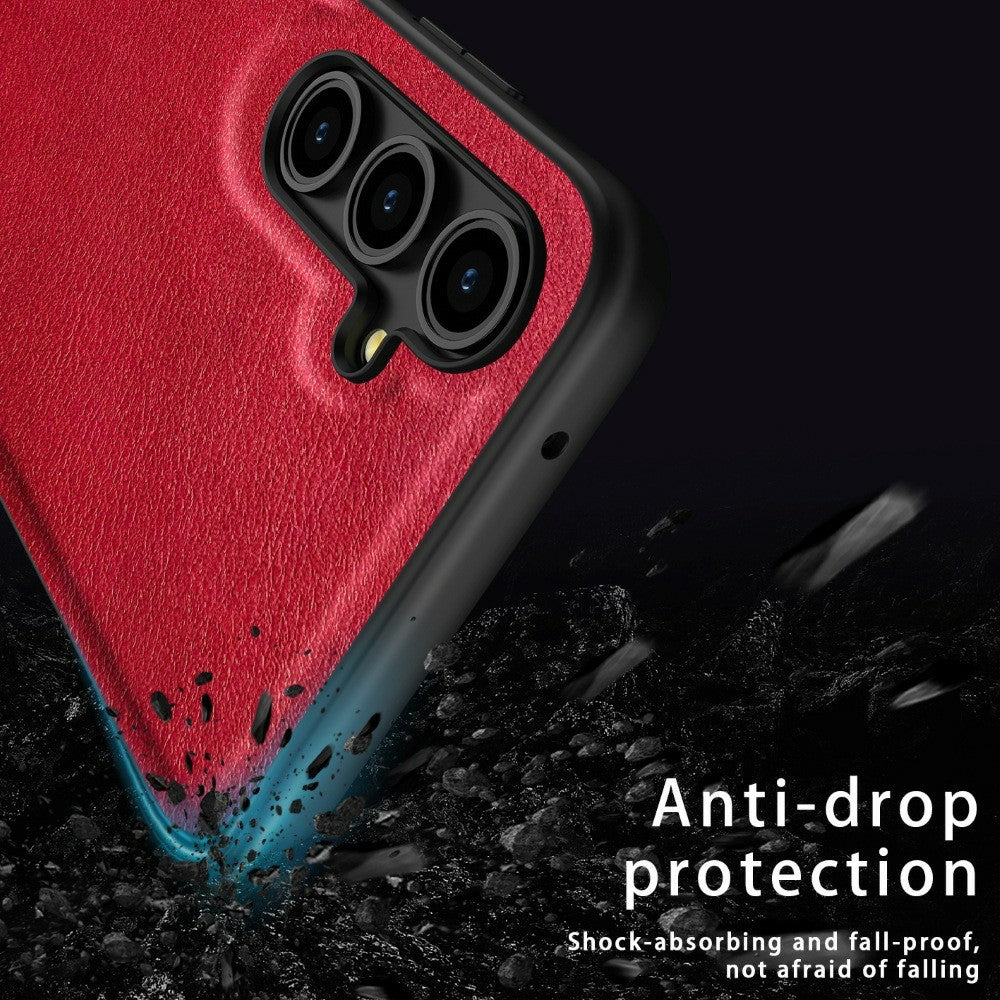 Galaxy A36 5G Lederhülle – stoßfest & einfarbig