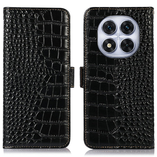 Xiaomi Redmi Note 14 Pro 5G / Xiaomi Poco X7 5G Handyhülle – Poco X7 5G Krokodilstruktur Echtes Rindsleder