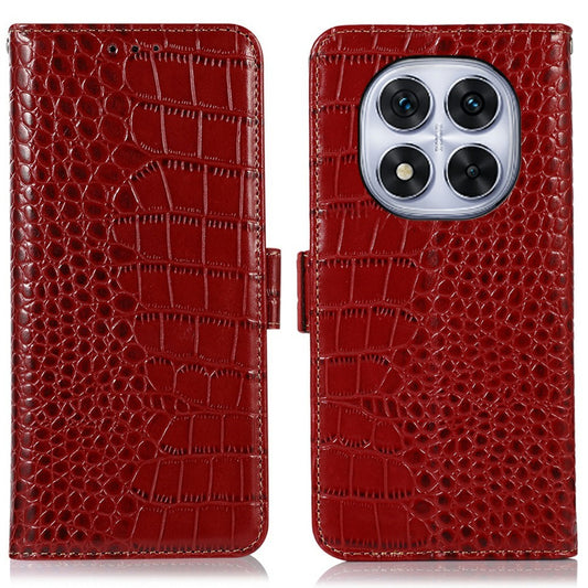 Xiaomi Redmi Note 14 Pro 5G / Xiaomi Poco X7 5G Handyhülle – Poco X7 5G Krokodilstruktur Echtes Rindsleder
