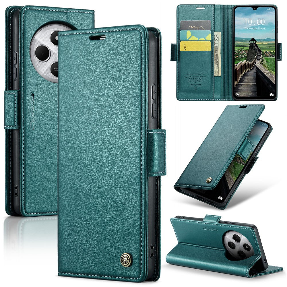 CASEME For Xiaomi Redmi 14C 4G Leather Case  023 RFID Blocking 3 Card Slot Mobile Cover