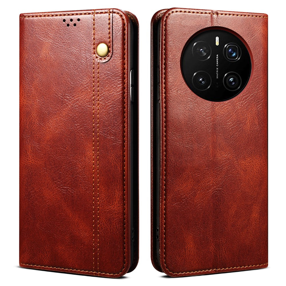 For Honor Magic7 Pro 5G Case Crazy Horse Texture Waxy Leather Wallet Stand Phone Cover