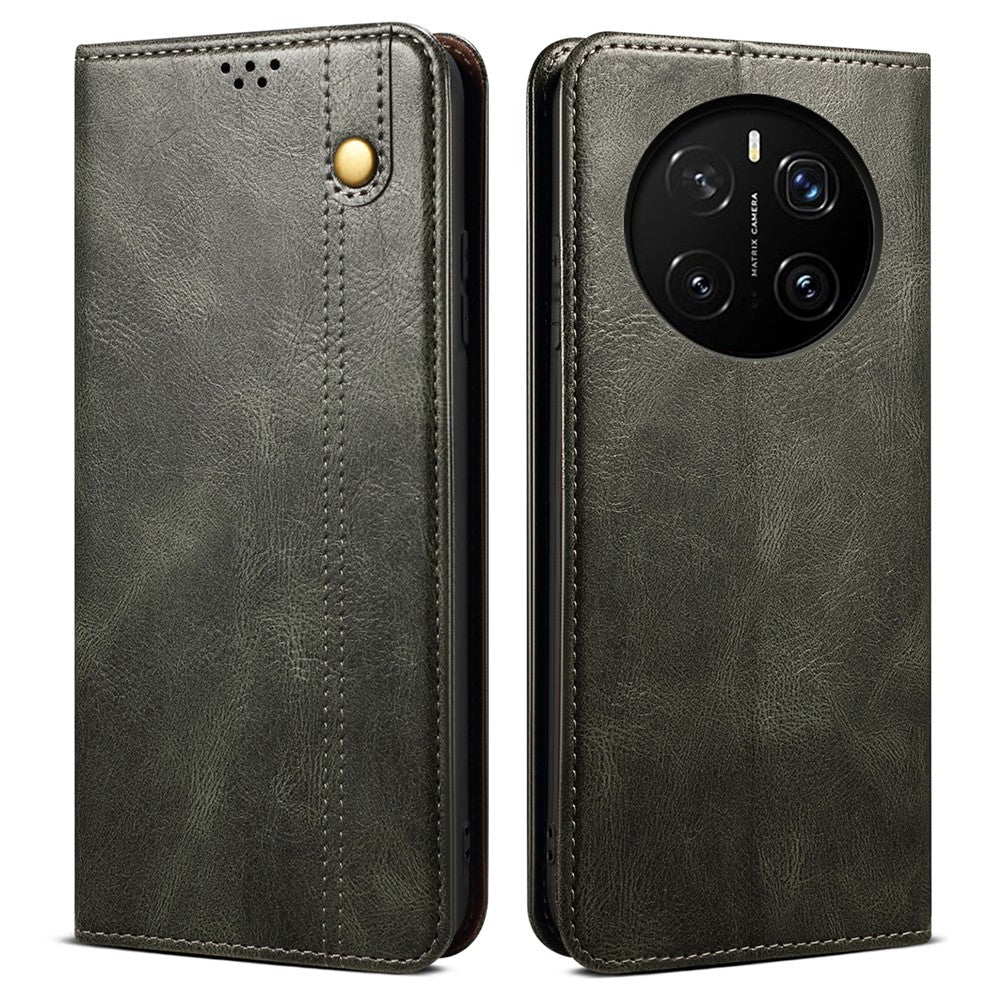 For Honor Magic7 Pro 5G Case Crazy Horse Texture Waxy Leather Wallet Stand Phone Cover