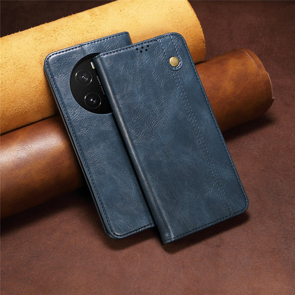 For Honor Magic7 Pro 5G Case Crazy Horse Texture Waxy Leather Wallet Stand Phone Cover