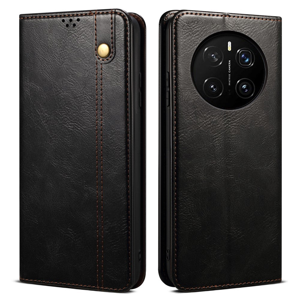 For Honor Magic7 5G Case Crazy Horse Texture Waxy Leather Wallet Stand Phone Cover